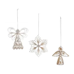 Angel mix -joulukuusenkoriste 3-pakkaus, Valkoinen