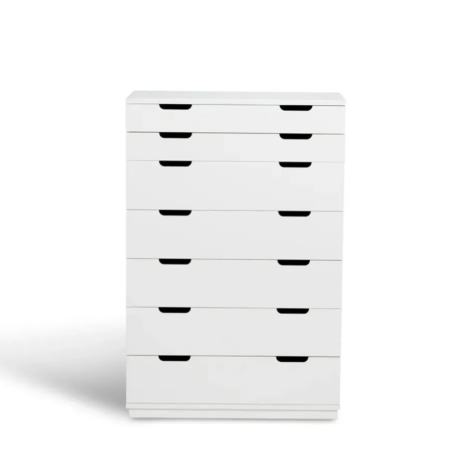 Aoko lipasto 7 laatikkoa, Valkolakka