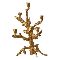 Apple tree -kynttilänjalka L 53 cm, Kulta