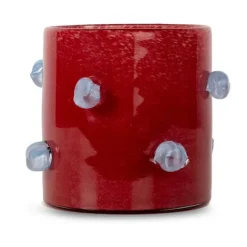 Arlo kynttilälyhty M Ø15 cm, Viininpunainen-vaaleansininen