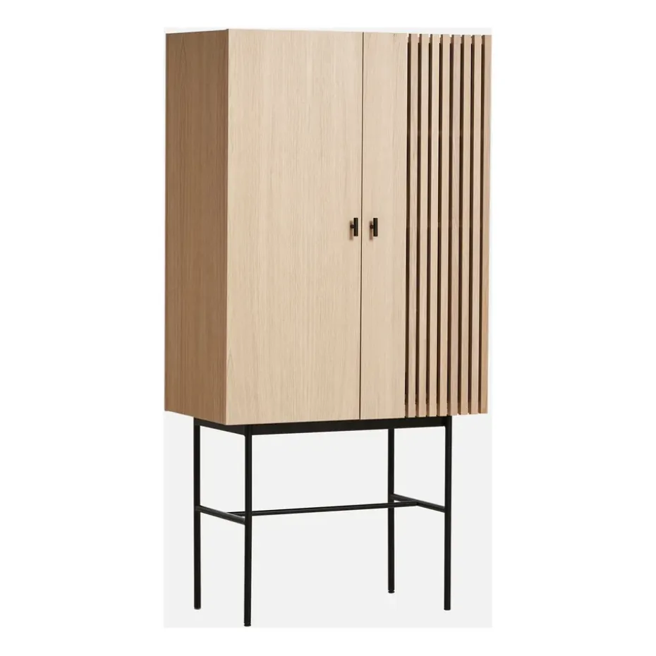 Array kaappi, 80 cm, Valkopigmentoitu tammi