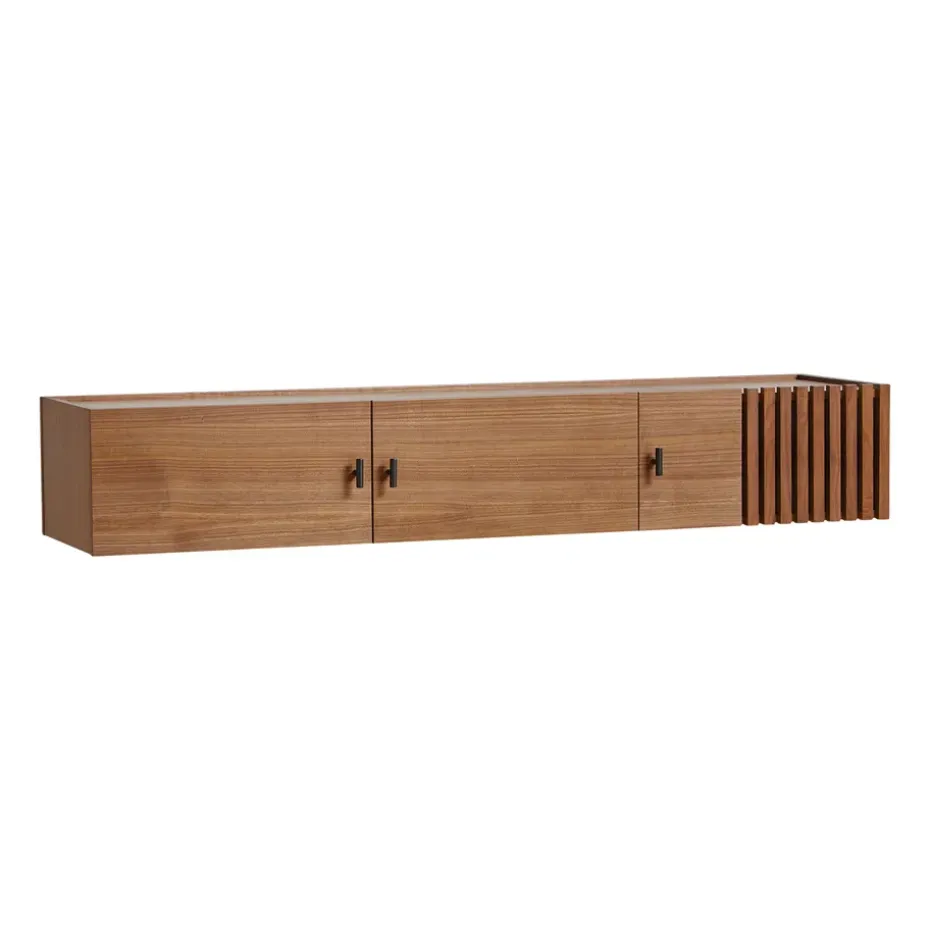 Array seinälle asennettava sideboard, 150 cm, Saksanpähkinä
