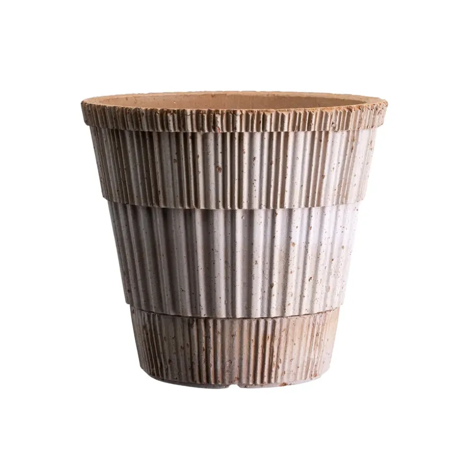 Atlas raw ruukku aluslautasella, Rosa, Ø16 cm