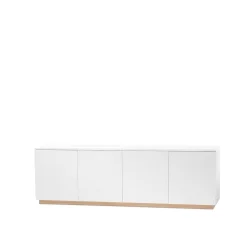 Beam sivupöytä, Valkoinen lakka, kanta valkoöljyttyä tammea