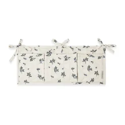 Blueberry satiini tikattu sängyn tasku, 18x43 cm