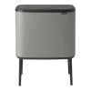 Bo touch bin 11+23 litraa, Mineral concrete grey