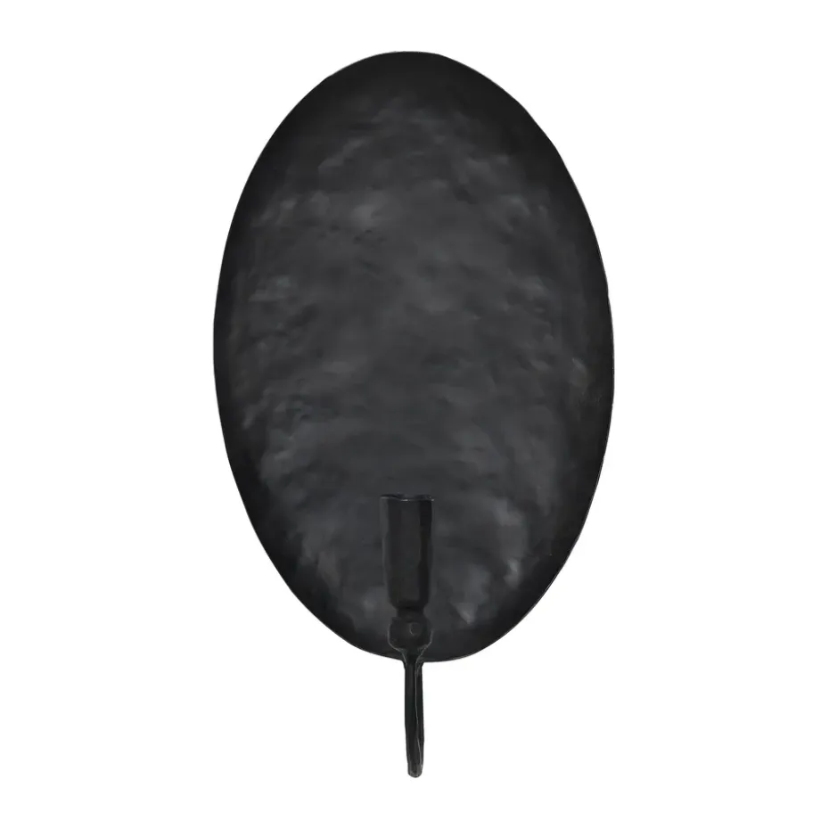 Boule seinäkynttilänjalka taustalevyllä, Musta