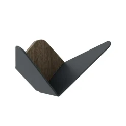 Butterflies -koukku mini, Tummanharmaa