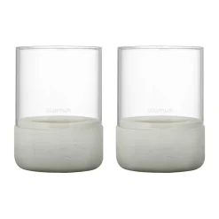 Calma kynttilälyhty Ø 7 cm 2-pakkaus, Light grey