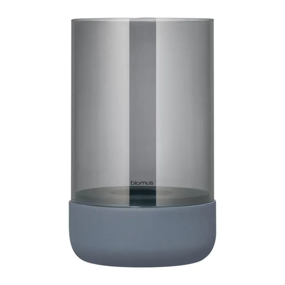 Calma kynttilälyhty Ø12 cm, Gray-smoke