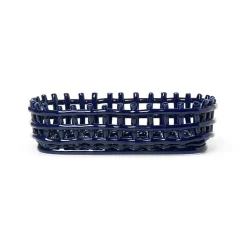 Ceramic letitetty kori soikea 15x30 cm, Sininen