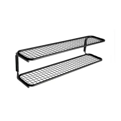 Classic 650 -kenkähylly, Musta/kromi, 2 tasoa, 120 cm