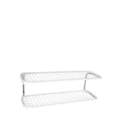 Classic 650 -kenkähylly, Valkoinen/kromi, 2 tasoa, 100 cm