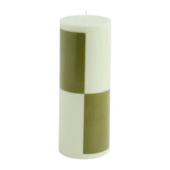 Column Candle pöytäkynttilä medium 20 cm, Light green-army green