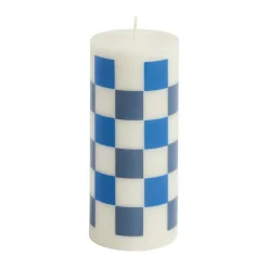 Column Candle pöytäkynttilä small 15 cm, Off white-blues