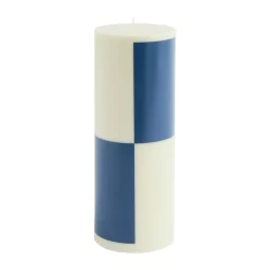 Column Candle pöytäkynttilä large 25 cm, Milky green-dark blue