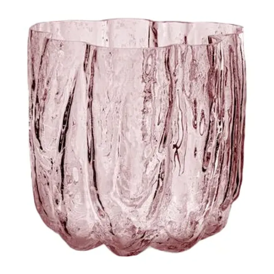 Crackle maljakko 12,1 cm, Vaaleanpunainen