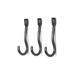 Curvature koukku 3-pack, Musta messinki