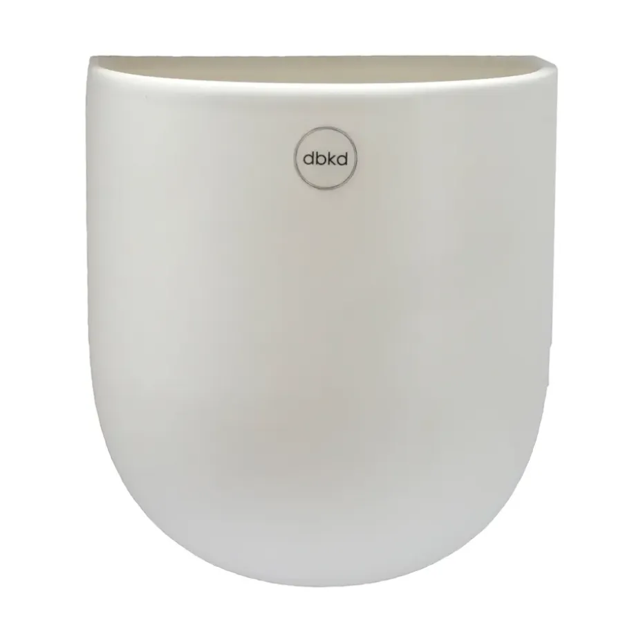 Cut, seinään ripustettava kukkaruukku, valkoinen, suuri