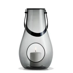 Design With Light -kynttilälyhty, smoke, 29 cm