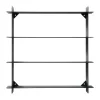 Division seinähylly, Black-teräs, 45x45x10 cm
