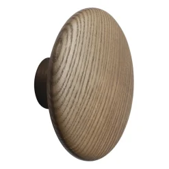 Dots wood -koukku dark stained brown, Ø 13 cm