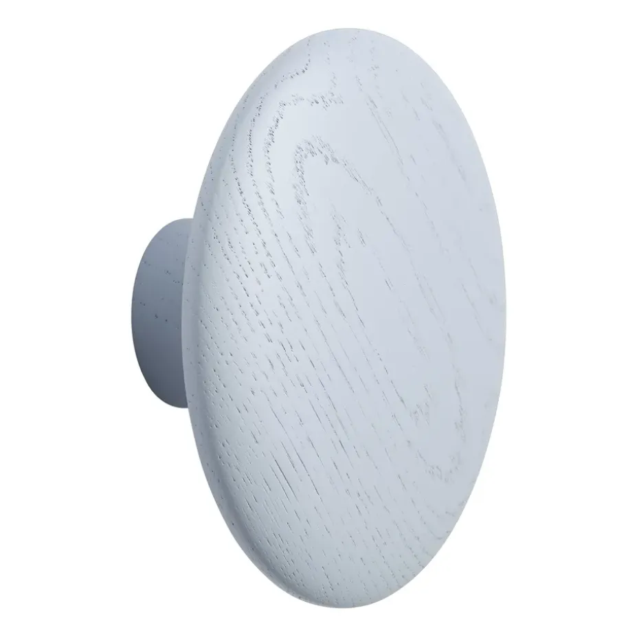 Dots wood -koukku light blue, Ø 13 cm