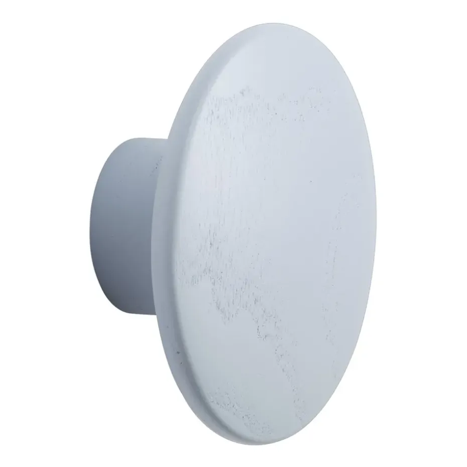 Dots wood -koukku light blue, Ø 6,5 cm