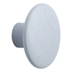 Dots wood -koukku light blue, Ø 9 cm