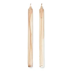 Dryp steariinikynttilä 2-pack, Beige