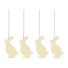 Easter Deco -jänis pääsiäiskoriste 4-pakkaus, Light yellow
