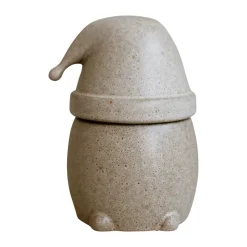 Eating Santa -kulho kannellinen, suuri, Beige