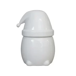 Eating Santa -kulho kannellinen, suuri, Shiny white