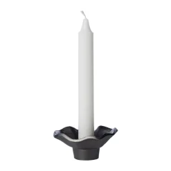 Ernst kynttilänjalka musta alumiini, Ø9 cm