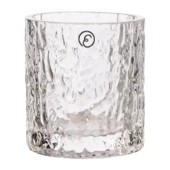 Ernst maljakko/kynttilälyhty kuvioitu, Kirkas, Ø5,3x6,5 cm