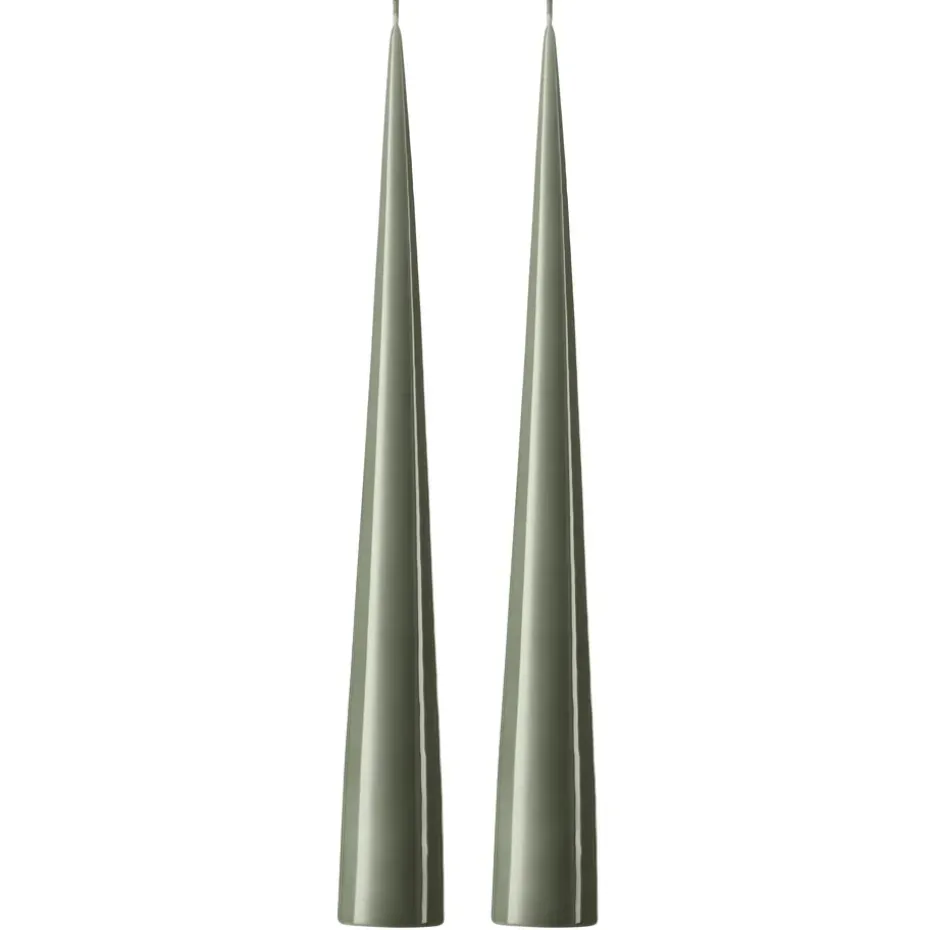 ester & erik -kartiokynttilä 37 cm, 2-pakkaus lakattu, Green soil 70-0