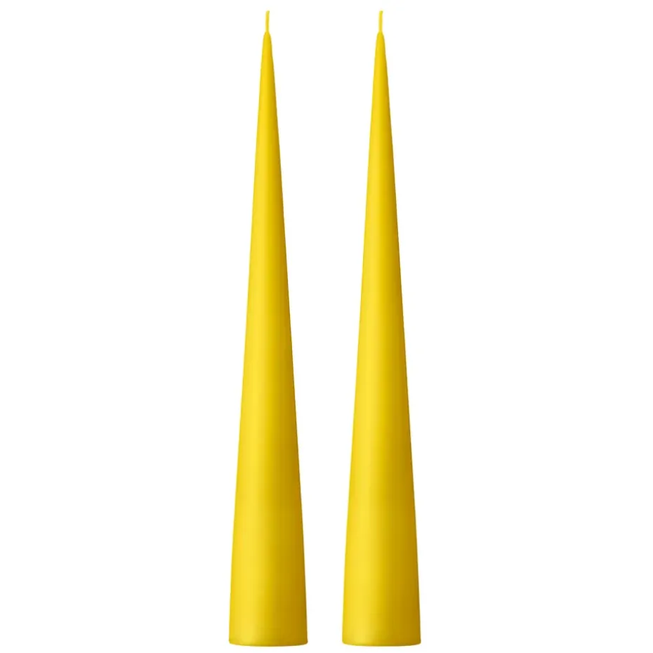 ester & erik -kartiokynttilä 37 cm, 2-pakkaus matta, Lemon drop 15