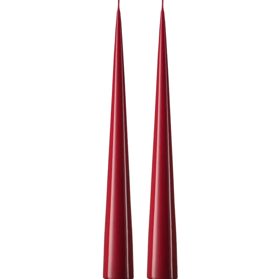 ester & erik -kartiokynttilä 37 cm, 2-pakkaus lakattu, Wine 44-0