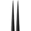 ester & erik -kartiokynttilä 37 cm, 2-pakkaus lakattu, Raw black 75-0