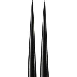 ester & erik -kartiokynttilä 37 cm, 2-pakkaus lakattu, Raw black 75-0