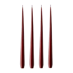 ester & erik -kynttilä, 4-pakkaus lakattu, vinröd, 42 cm