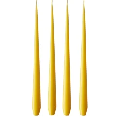 ester & erik -kynttilä, 4-pakkaus matta, dark Lemon drop 15/2, 32 cm