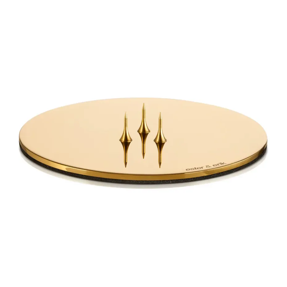 ester & erik kynttilälautanen Ø9 cm kiiltävä, Kulta