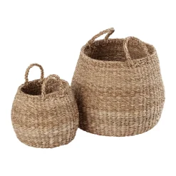 Esther säilytyskori kahvalla 2-pakkaus, Natural