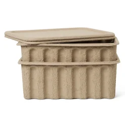 Ferm säilytyslaatikko paperia kannella 2-pakkaus, Ruskea