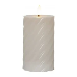 Flamme loistekynttilä Ø7,5×15 cm, Beige