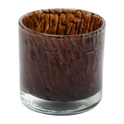 Fuji kynttilälyhty Ø10 cm, Tummanruskea