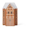 Gingerbread kynttilälyhty suuri 17 cm, Ruskea