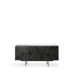 Graphic sideboard, Tiikki musta 3 ovea