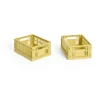 HAY Colour Crate Mini 2-pack 13x17 cm, Dusty yellow